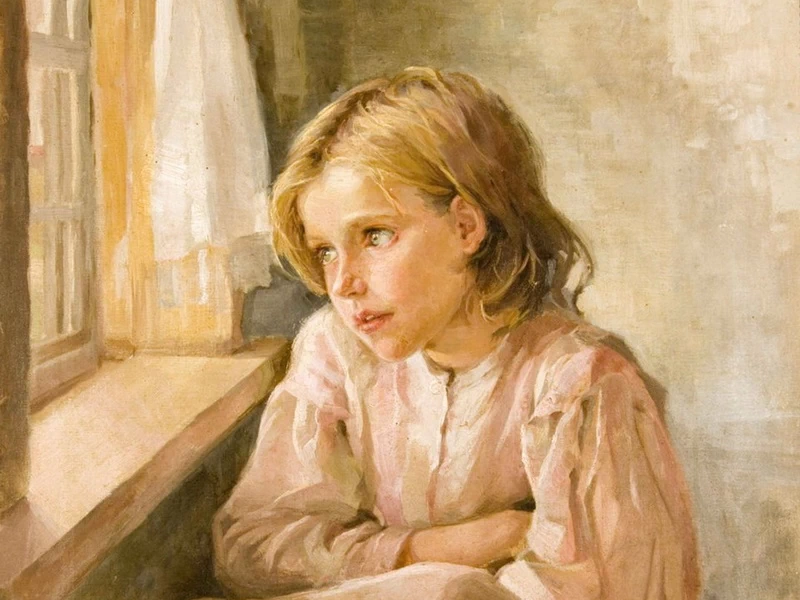 1861-Antonina Leonardovna Rževskaja - Ragazza alla finestra